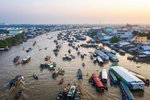 Plávajúce trh Cai Rang na rieke Mekong