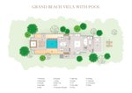 Plán vily Grand Beach s bazénom