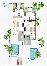 Deluxe Beach villa s bazénom - pôdorys