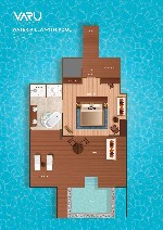 Plán vodnej vily s bazénom