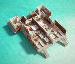 Vodná vila s hydromasážou - plán