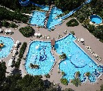 Letecký pohľad na bazény 